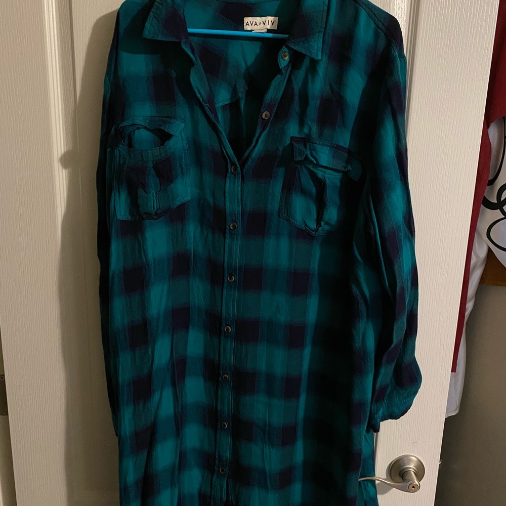 Ava & Viv plaid dress